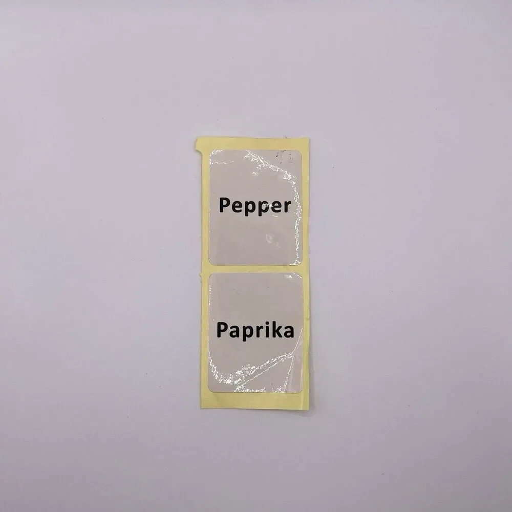 Pepper & Paprika Spice Shaker Label Stickers